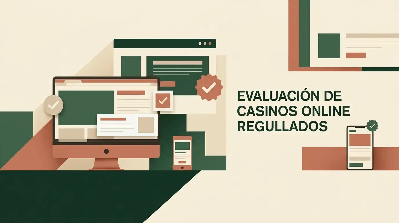 Ilustración editorial abstracta sobre juego online regulado en España